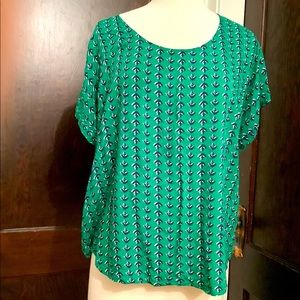 Paraphrase short sleeve lightweight nautical  blouse